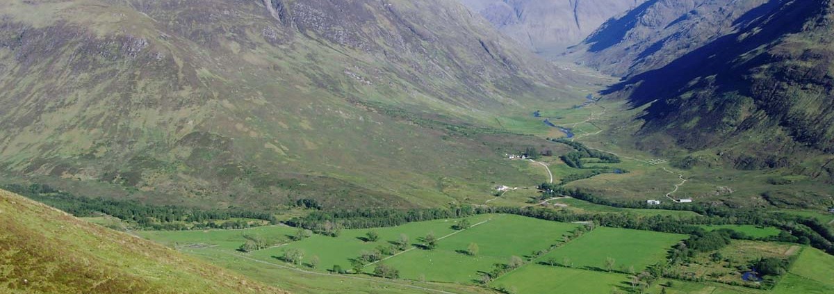 Strath Croe and the peak of A' Ghlas Bheinn