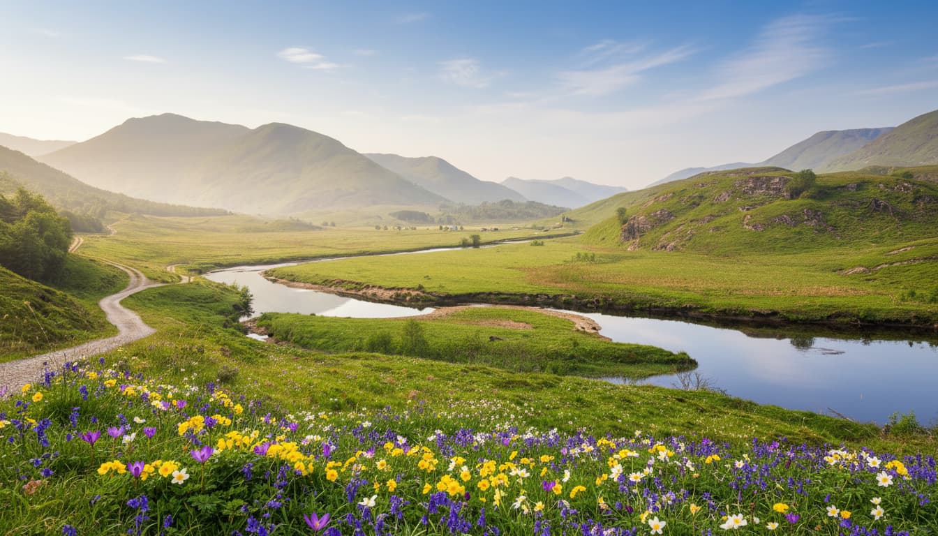 Affric Kintail way in Spring